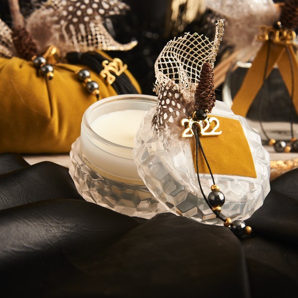 ΛΕΥΚΟ/ΜΟΥΣΤΑΡΔΙ/ΜΑΥΡΟ ΓΥΑΛΙΝΟ ΑΡΩΜΑΤΙΚΟ ΚΕΡΙ